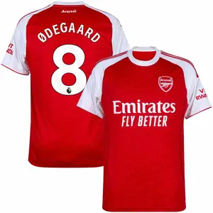 Unisex Soccer/Football Premier League Arsenal Club Ødegaard 8 Champions League 2025/26 Home/Away Replica Jersey