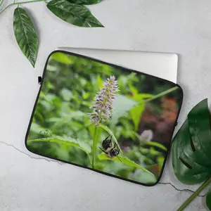 Bumble Bee Agastache Flower Laptop Sleeve