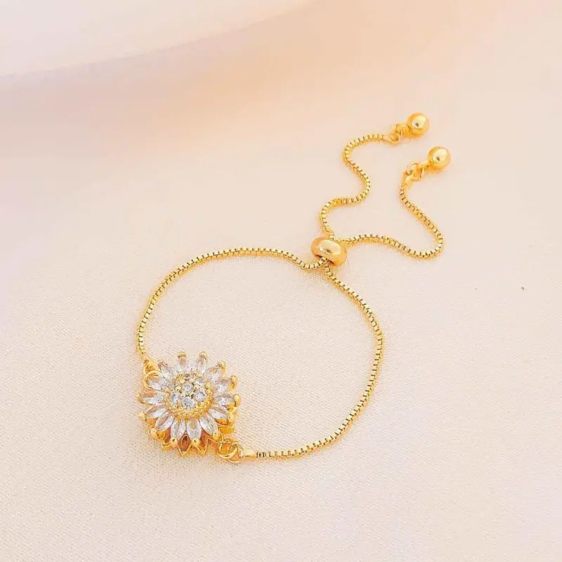 Spinning Sunflower Bracelet With Gift Box – A Calming and Relaxing Accessory for Valentines Day Gifts, Galentines Day Gifts, Birthday Gifts