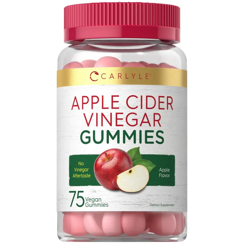 Carlyle Vegan Apple Cider Vinegar Gummies | 75 Count | Apple Flavor | Non-GMO, Gluten Free | ACV Supplement Carlyle Vegan Apple Cider Vinegar Gummies | 75 Count | Apple Flavor | Non-GMO, Gluten Free | ACV Supplement