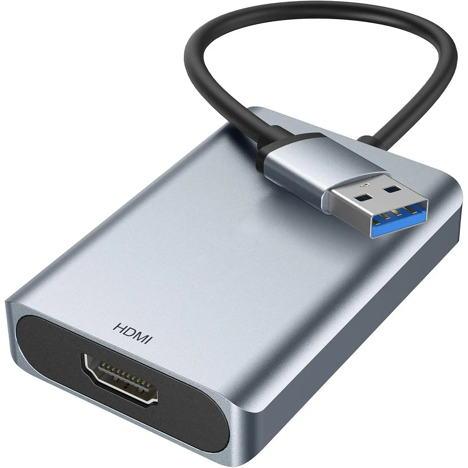 USB 3.0 to HDMI Adapter - Aluminum, Compact & Portable, Durable, Lightweight Multi-Display 1080P Audio-Video Graphics Converter, No External Power Needed, Laptop/Monitor Watch Party Accessory, Compatible with Mac OS, Windows 10/8.1/8/7
