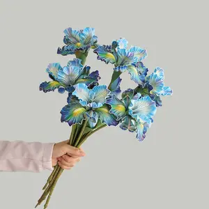 Eternal Iris 3-Stem Bundle| Premium Faux Florals for Mother's Day Gift & Aesthetic Home Decor| Bendable Stems|Premium Faux Florals