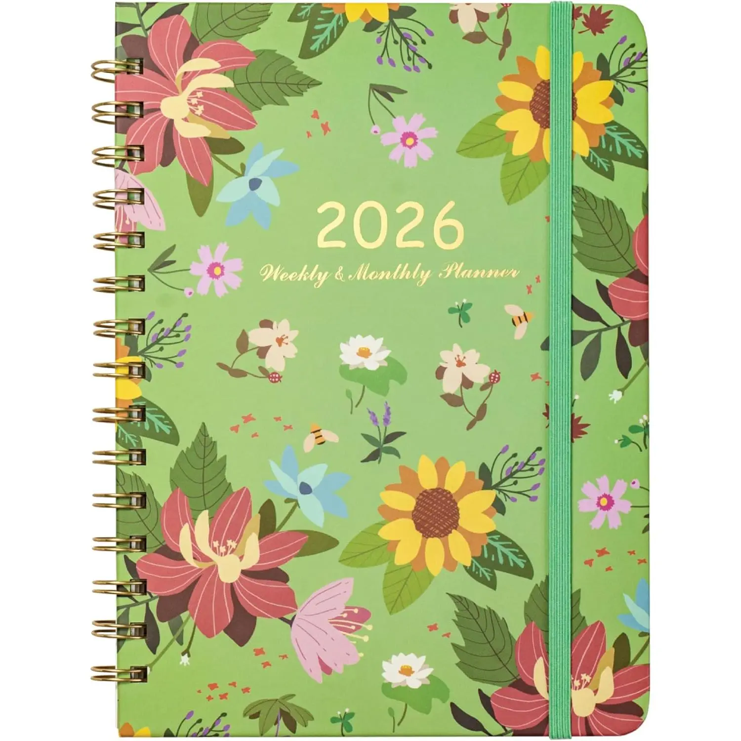 2026 Planner, Weekly and Monthly Calendar Planner for Women, Jan 2026 - Dec 2026, Hardcover Planning Agenda book, Spiral Bound, Inner Pocket, 6.3" x 8.5", Christmas