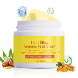 Ultra Glow Turmeric Face Cream & Body Butter - Organic Nourishing Moisturizer with Hyaluronic Acid & Organic Aloe for Hydrating Anti-Aging Skincare Moisturizing Moisture