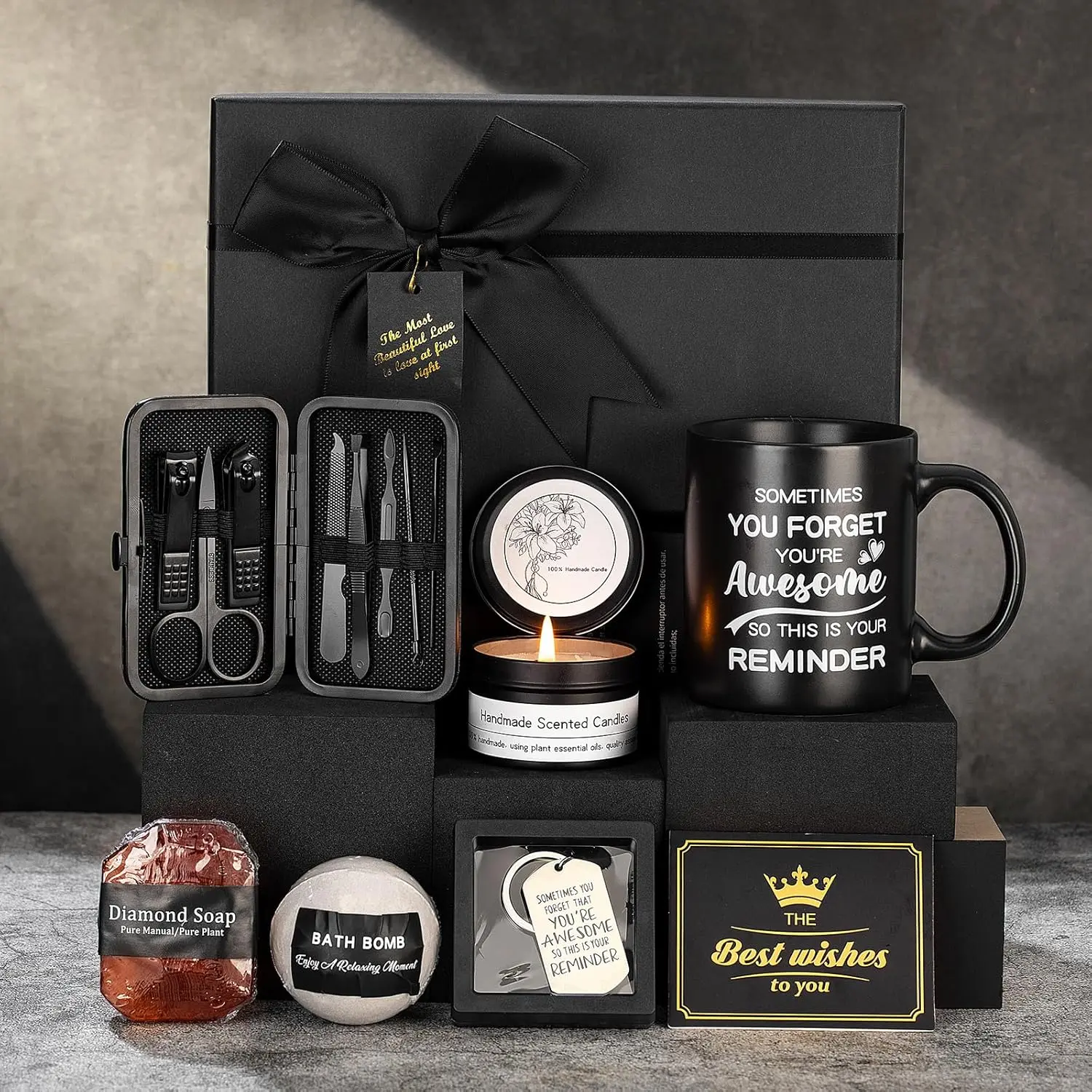 Father’s Day Gift Set for Men – 7 PCS Spa & Self Care Kit for Dad, Husband, Boyfriend – Bath & Body Grooming Set for Relaxation & Stress Relief – Unique Birthday Gift for Him, Men’s Gift Basket