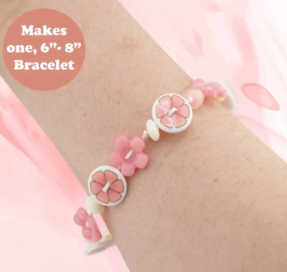 Soft Petals DIY Button Bracelet Kit