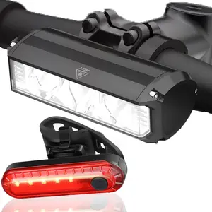 Light Set for Night Riding,Bright Rechargeable  Headlight Set High Beam Low Beam,USB LED  Light,  Headlight and Taillight for Adult  Mountain