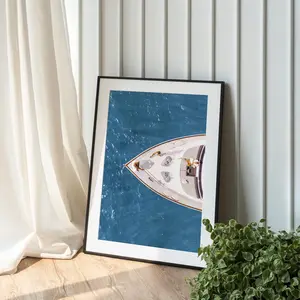 Luxury Yacht Poster, Photography Prints, Luxurious Boat Print, Sailing in Summer Poster, Wall Art Decor