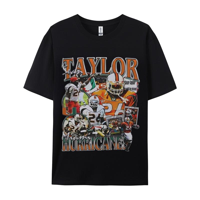 Classic Style Unisex Pure Cotton T-Shirt Graphic Sean Taylor - Miami T-Shirt, Gift For Fan, Gift For Her, Gift For Him
