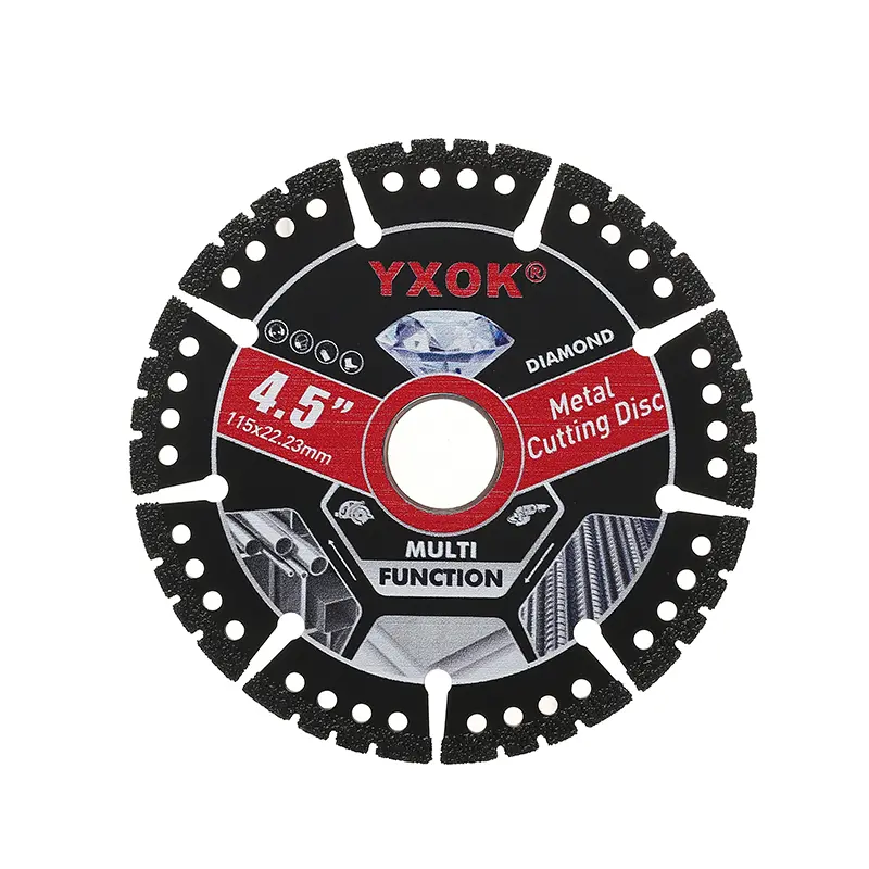 YXOK  1PCS/3PCS Options, 4.5" Multi-Material Cutting Blades  Dry Cut for Metal, Tile, Stone - Angle Grinder Saw Blades for Cast Iron, Marble - Tool Accessories