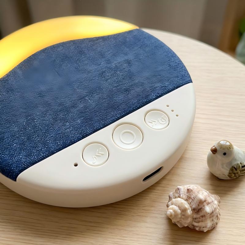 ZIZI SAUCE Ultra-Thin Bluetooth Pillow Speaker with Small Night Light white noise Bluetooth 6.0  Compatible with Android & iOS，Soft Immersive Sound Field, Air Conduction Audio Design, Pillow Speaker for Bedtime Music& Audiobooks, Sleep Sound,Portable