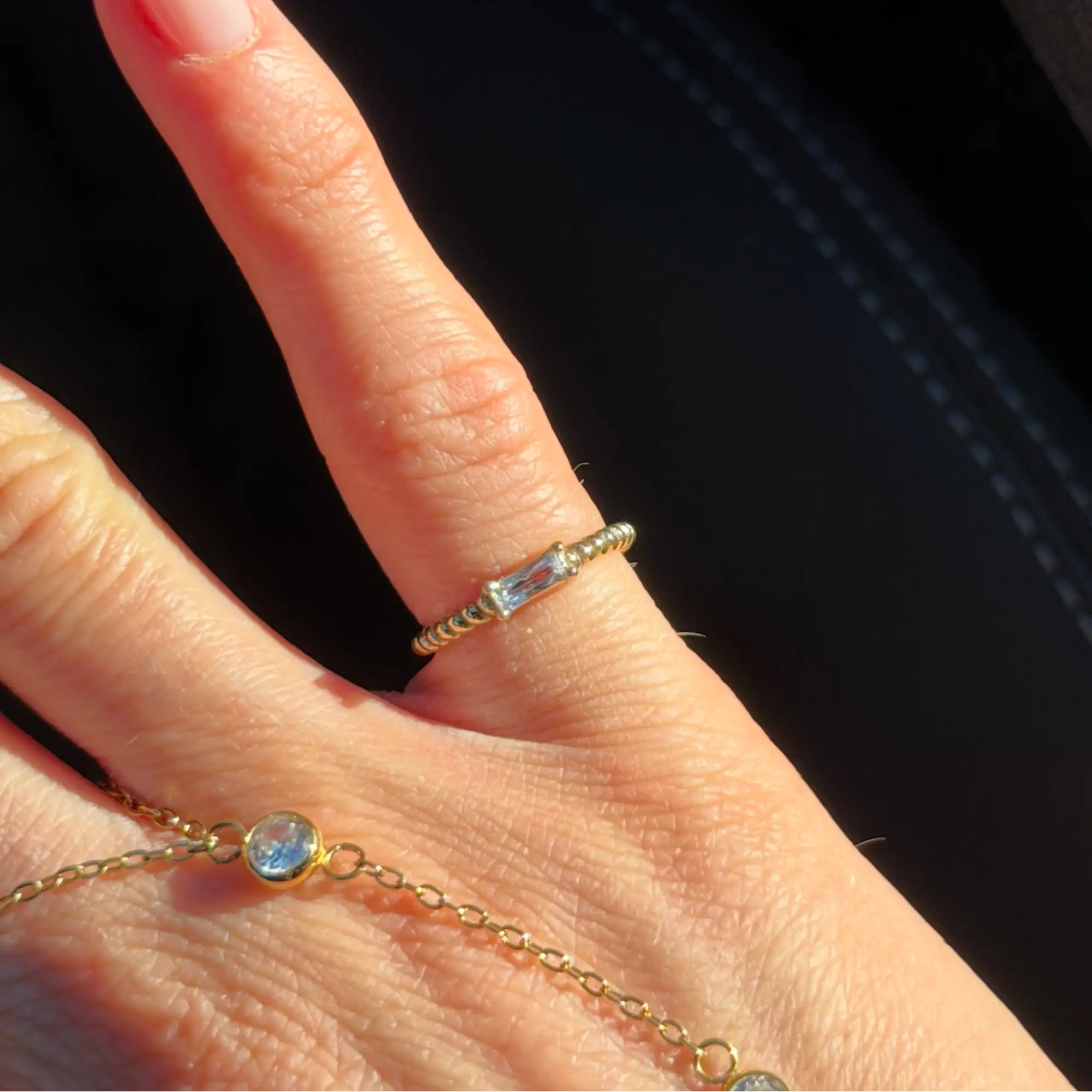 EVRY JEWELS Gold or Silver Plated Women's Celestial Pinky Ring