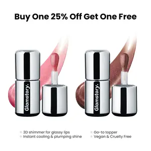 Glamstory Poptide Shimmer Lip Gloss - Cozy Vibes Effortless Beauty Hydrating Nourishing Peptide Smooth Blend Moisture Vegan Cruelty-Free Makeup Chocolate Lipstick - Moisturizer Hydrate Moisturizing Glossy