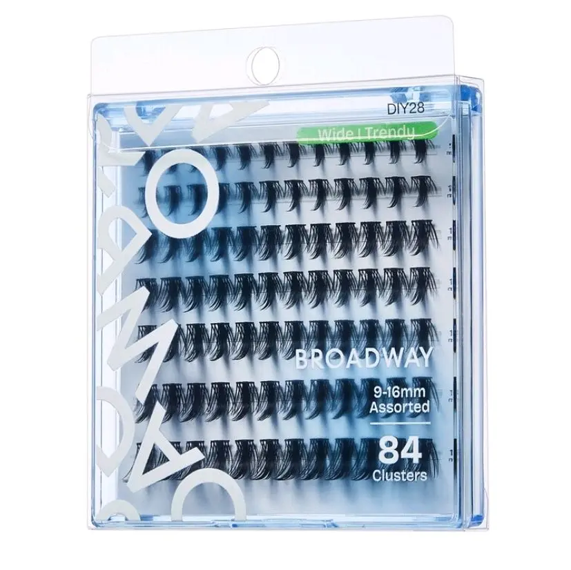 Lash Clusters DIY28  9-16mm 70 pcs Assorted Volume False Eyelashes Customizable DIY Individual Lash Extensions for Beginners Lightweight Comfortable Wide Band Great for Everyday Glam DIY28