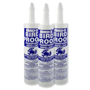 Bird Proof® Gel – Non-Poisonous Long-Lasting Sticky Bird Repellent Gel for Ledges & Sills – 1 Tube – Transparent & Discreet Solution