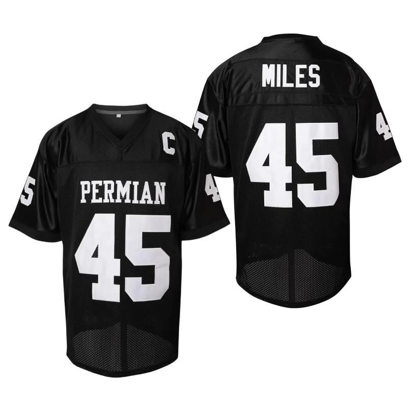 Boobie Miles Jersey 45 Permian High School Football Jersey Friday Night Movie Jersey XS-6XL (XS) Black