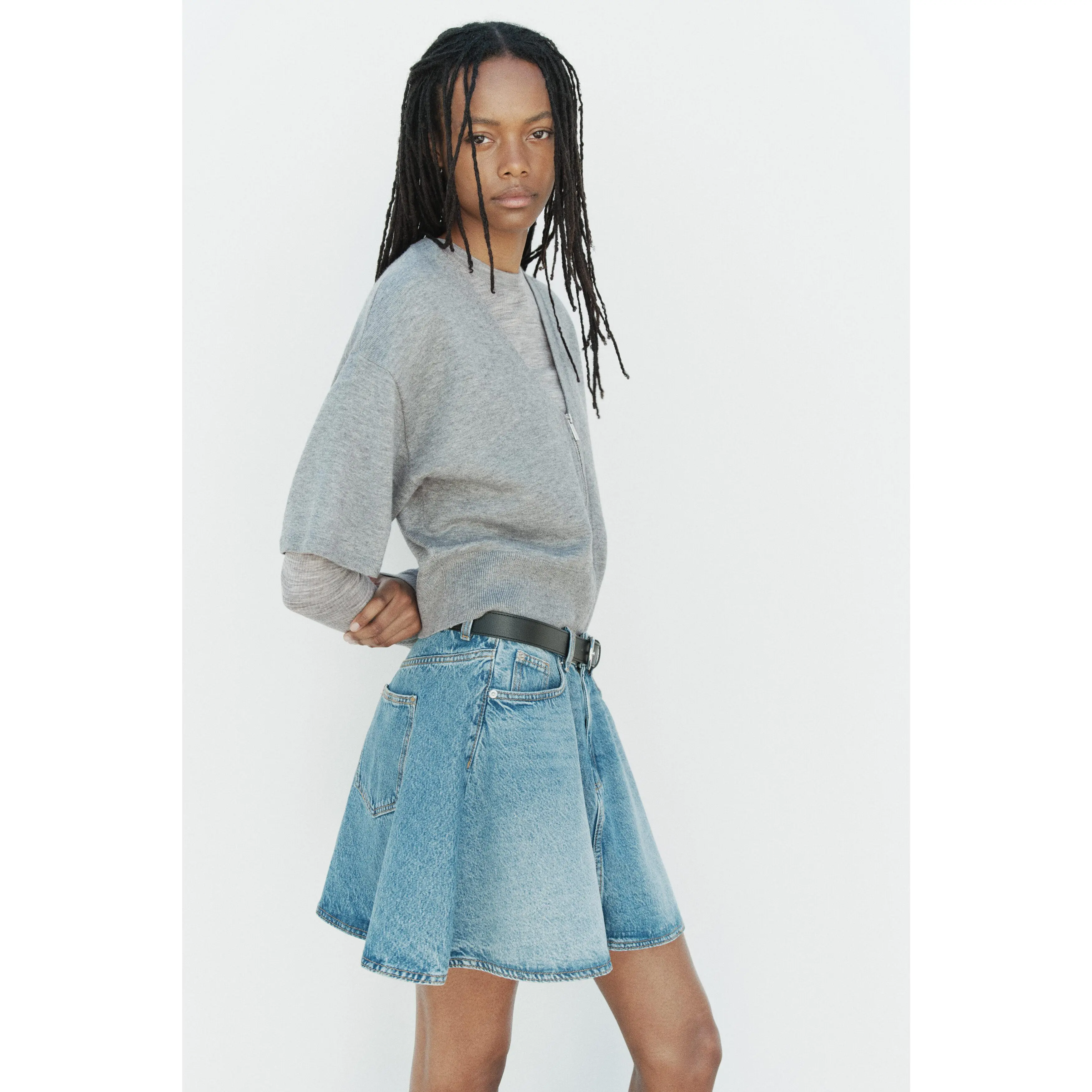 H&M Short-sleeved zip-through cardigan