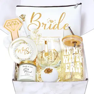 Unique Bridal Shower Gift Box Set for Bride To Be, Popular Bachelorette Engagement Wedding Presents for Women Future Mrs Wifey