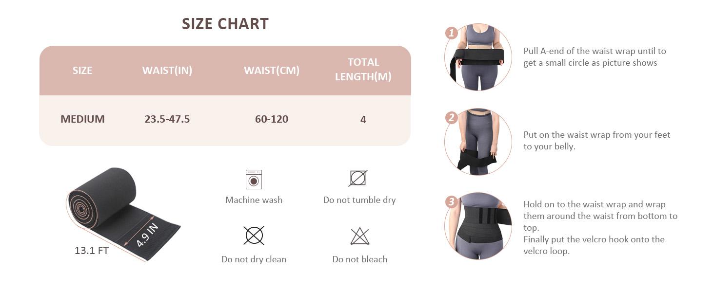 LOVERBEAUTY Waist Trainer for Women Sauna Trimmer Belt Girdle Waist Cincher Tummy Wrap Plus Size Snatch Me Up