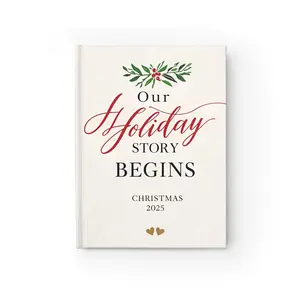 Our Holiday Story Begins Journal | Christmas 2025 Hardcover Journal