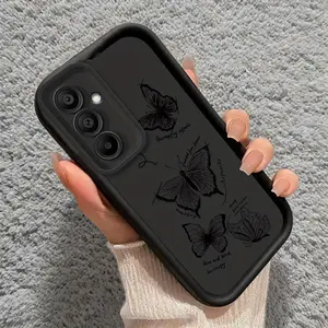 Phone Case: Suitable for Samsung Galaxy A06 A05S A54 A55 A56 A34 A35 A51 A12 A13 A14 A15 A16 A25 A26 Case, Suitable for Samsung A33 A36 A52 A52S A53 A71 4G 5G, Forest-Style Butterfly Pattern Best Friend Girls' Shockproof, Drop-Proof, Anti-Slip Full