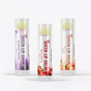 Queen Lip Balm Trio Bundle – Strawberry, Peach & Lavender Vanilla | Hydrating + Smoothing Daily & Nightly Lip Care Set Compatible with Queen Tape