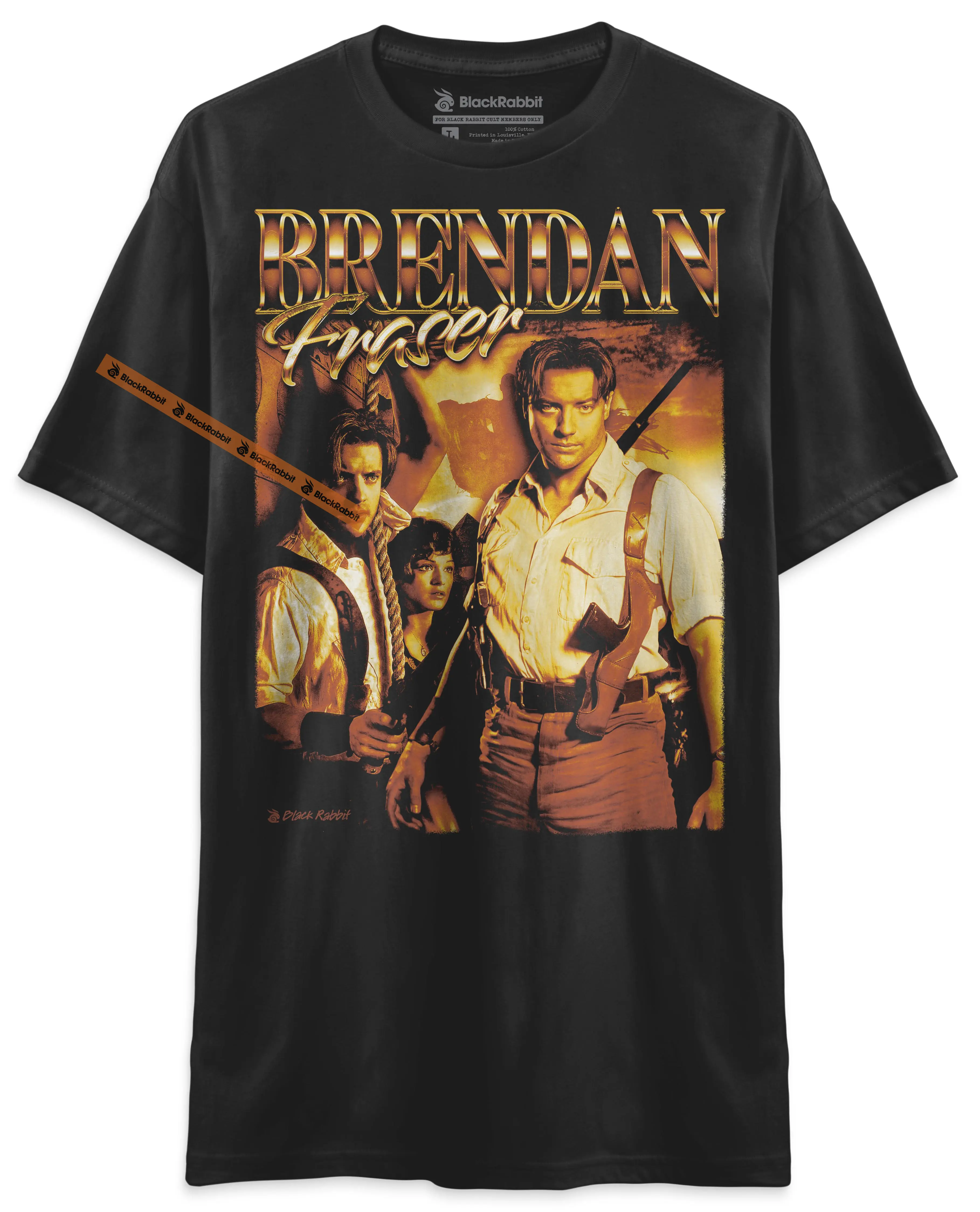 BLACK RABBIT Brendan Fraser The Mummy Retro Vintage Bootleg Unisex Classic T-Shirt