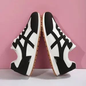 Women's Fashion Versatile Trainers Shoes Low-Top Faux Suede Women Lace-Up Sneakers Student Shoes