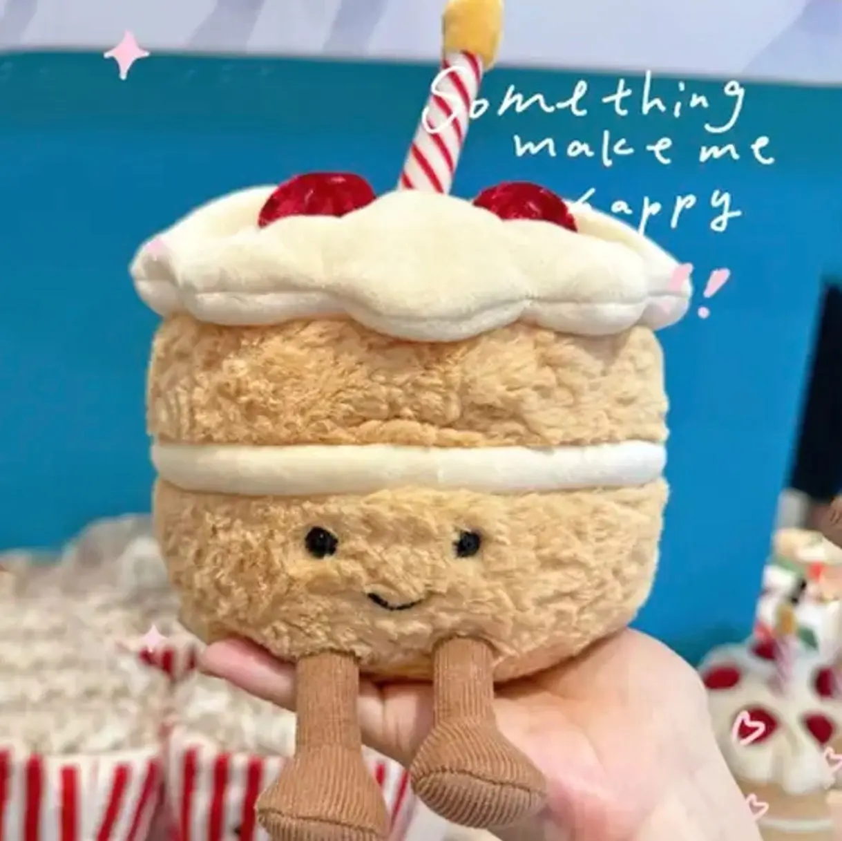 Jellycat Amuseables Birthday Cake Teddy Bear - Soft Rainbow Cake Plush Toy, Cute Birthday Gift for Kids & Collectors