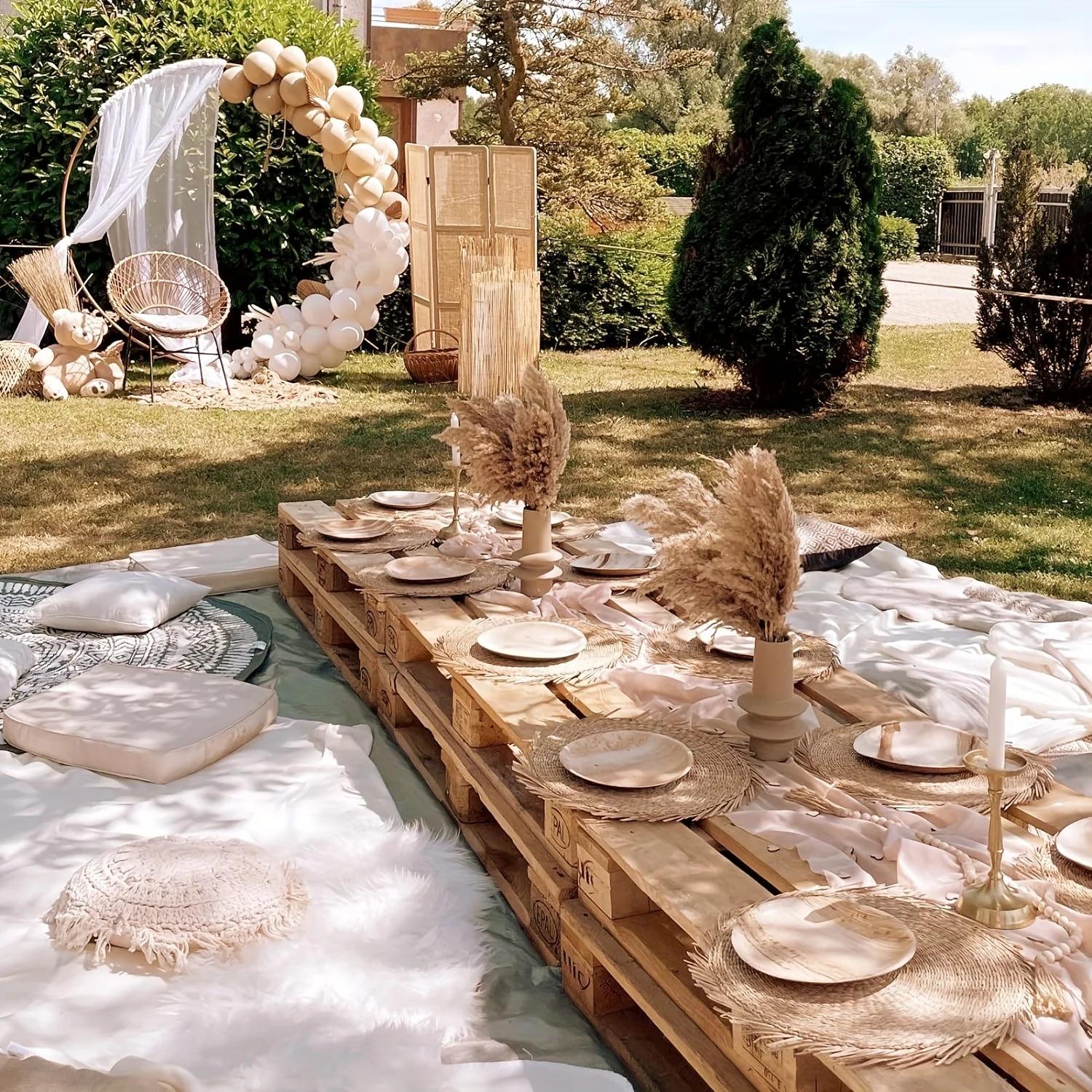 20 Pcs 23 Inch Tall Fluffy Pampas Grass XL Size Brown Dry Pompous Grass Decor Wedding Flower Boho Decor Natural Pompas Flower