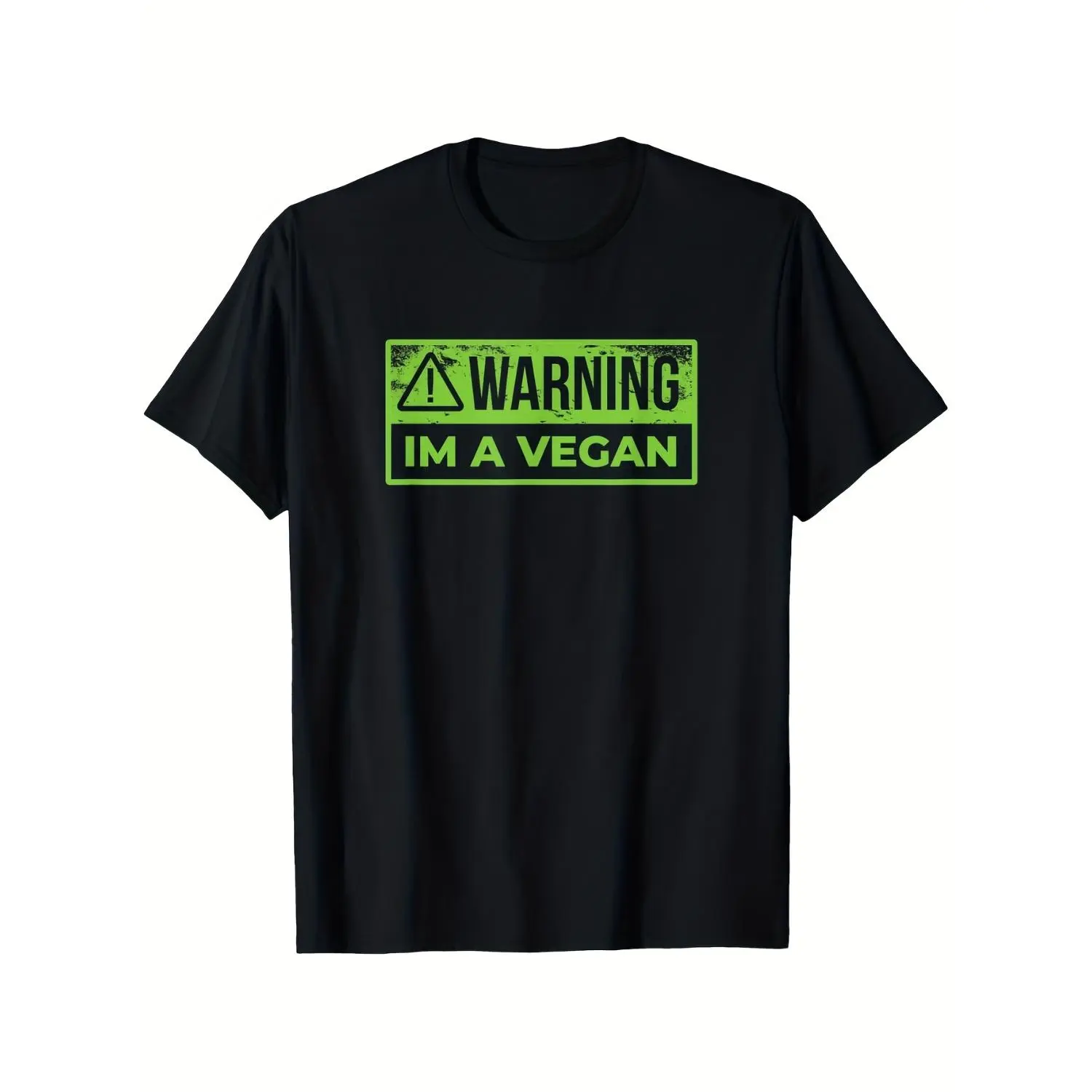 Men's Vegan Statement TShirt Heavyweight Loose Fit Suitable for Animal Rights Advocates Neon Green Vegan Pride Print Machine Washable Casual Streetwear for Vegan Clothing and Summer Outfits Small Size
