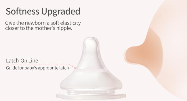 Pigeon Glass Nursing Baby Bottle (Pack of 2) Wide Neck, Anti-Colic, Streamlined Body, Natural Feel, Easy to Clean, (0m+) baby registry essential Heat-Resistant, 5.4 Oz, Includes 2pcs SS Nipples