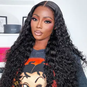 FORGIRLFOREVER 7x5 Wear Go Glueless Wig Pre-Cut Bleached Knots Water Wave Wig Ready To Wear And Go Wig Natural Wave Human Hair Wigs