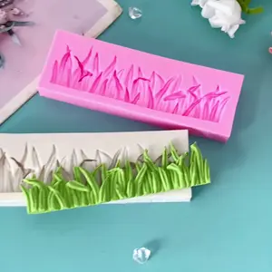 1pc Grass Mold for Cakes and Chocolates - Rectangular Shape, Plant Theme, Perfect for Wedding Decorations