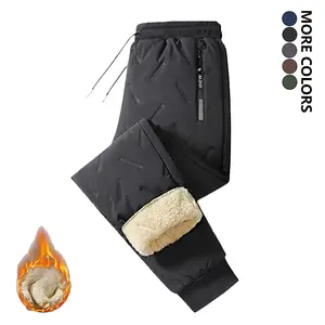 Fashionable men's autumn and winter casual fleece-lined sports pants, long pants, loose fit, soft fabric, suitable for work, study, hiking, cycling, and making gifts