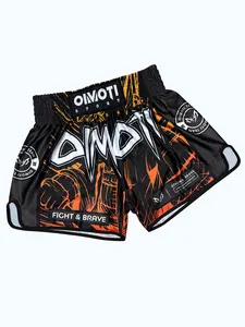 New Boxing Pants, Loose Quick Dry Boxing Shorts, Men's Fitness Running, Breathable Elastic High Waist, Geometric All over Print