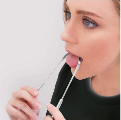 Stainless Steel Tongue Scraper, U Shaped Tongue Cleaner for Adults, Oral Hygiene Care Tool, Breath Freshener, Daily Oral Care Products