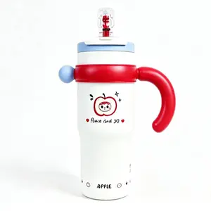 42 oz Stainless Steel Water Bottle With Straw, New Leak-Proof And Heat-Insulating Water Cup, Beverage Bottle With Handle, Cute Thermos Cup Suitable For Teenagers And Women, With Gifts, Holiday Gift