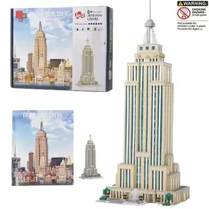 3800PCS New York Landmark Empire State Building Blocks Famous Architecture Assemble Micro Bricks Toy Gift For Children Teens