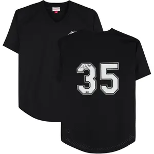 Frank Thomas Chicago Cubs Autographed Black Mitchell & Ness Replica BP Jersey - Fanatics Authentic Certified - MLB Memorabilia