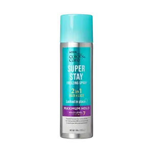 KISS Colors & Care Super Stay Freezing Spray - Maximum Hold, 11.1oz. - Daily Hair Styling, Safe on Skin & Hair, Easy Wash Out, Humidity & Sweat Proof