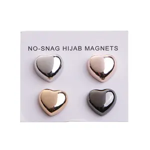Safe Hijab Brooch Strong Metal Plating Magnetic Clip for Women Girls