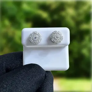 MoissX Stud Earrings 925 Sterling Silver with Moissanite