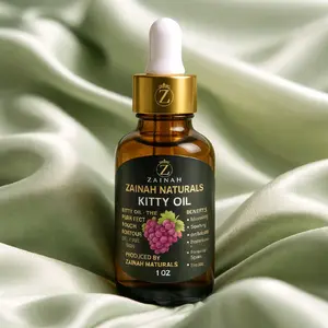 Zainah Naturals Kitty Oil 1oz Tumbler - Nourishing Herbal Oil for Kitty - Gentle Hydration & Spathening - Made with Natural Ingredients