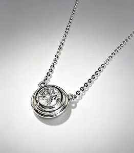 0.5ct Flying Saucer Necklace platinum