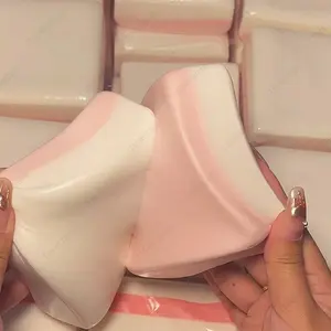 Squishy Double-Sided Sticky Rice Cake Pink Slow Rising Rice Cake Squishy Slow Rebound Cake Bread Stress Release Hand Relax Gift