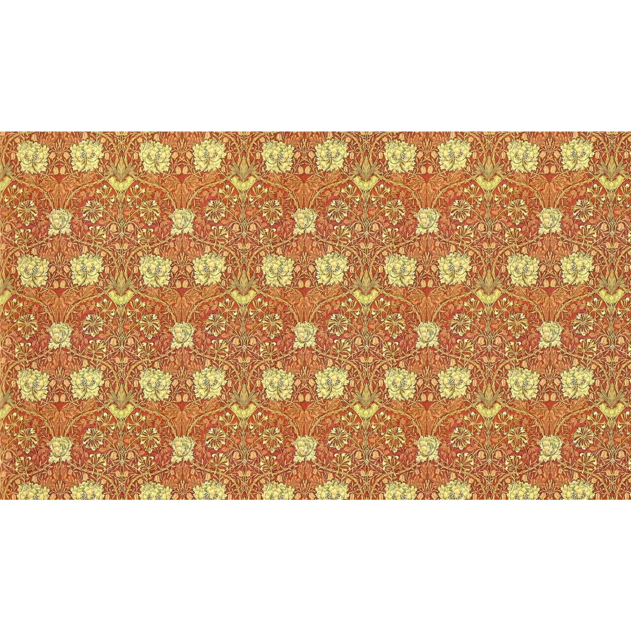 Dollhouse Wallpaper William Morris Art Nouveau Burgundy Red Floral 1:12 Scale Itsy Bitsy