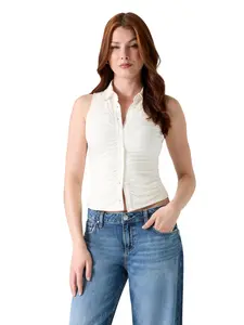 GUESS Female Sleeveless smocked top