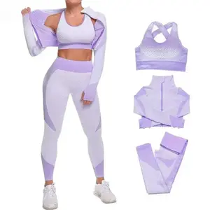 3-Piece Seamless Workout Set |     Gym/Yoga/Running |     Women’s Fitness/Sports/School Sportswear