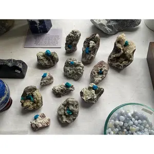 Natural raw Cavansite cluster